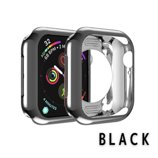 アップルウォッチ カバー 保護ケース ブラック 黒 40 41 44 45(その他)