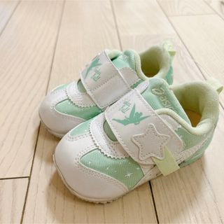アシックスショウジ(asics)の新品 アシックス キッズ スニーカー グリーン ティンカーベル 13cm(スニーカー)