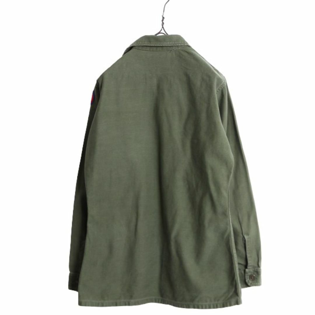 60s 米軍実物 US ARMY コットン サテン ユーティリティ シャツ M 60s 米軍実物 US ARMY コットン サテン ユーティリティ シャツ M