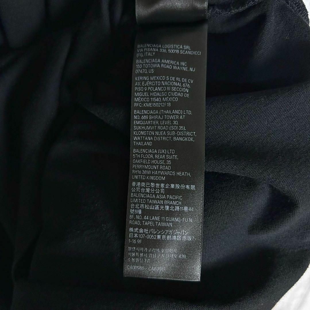 現行モデル】バレンシアガ☆センターロゴ入りロンT ダメージ加工 現行モデル】バレンシアガ☆センターロゴ入りロンT ダメージ加工