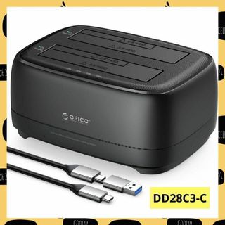 ORICO HDDスタンド 2台搭載 40TB HDD SSD クローン/コピー(PC周辺機器)