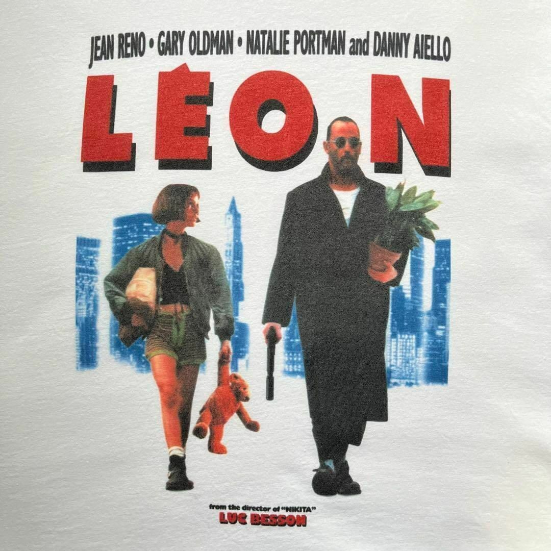 レオン ムービーTシャツ ジャン・レノ マチルダ ホワイト XLサイズ レオン ムービーTシャツ ジャン・レノ マチルダ ホワイト XLサイズ