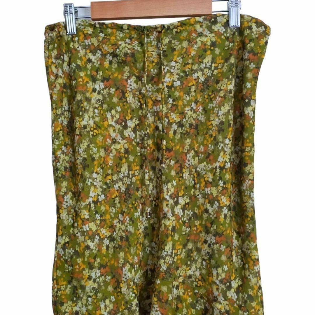 FOREVER 21(フォーエバートゥエンティーワン)のForever21 スカート フレア 総柄 小花柄 緑系 C333 レディースのスカート(ひざ丈スカート)の商品写真