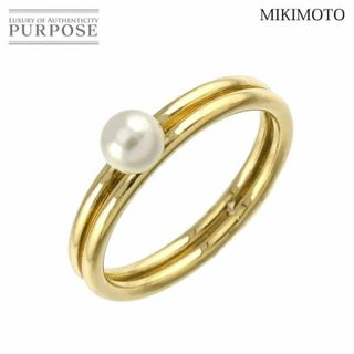 ミキモト(MIKIMOTO)のミキモト MIKIMOTO 9.5号 リング アコヤ真珠 4.0mm K18 YG イエローゴールド 750 パール 指輪 VLP 90245739(リング(指輪))