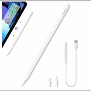 スタイラスペン GOOJODOQ 新型 GD13 磁気 白 ワイヤレス充電 人気(その他)