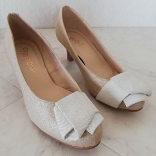 マドラス(madras)の美品!!modello モデロ マドラス 本革パンプス 22.5cm(ハイヒール/パンプス)