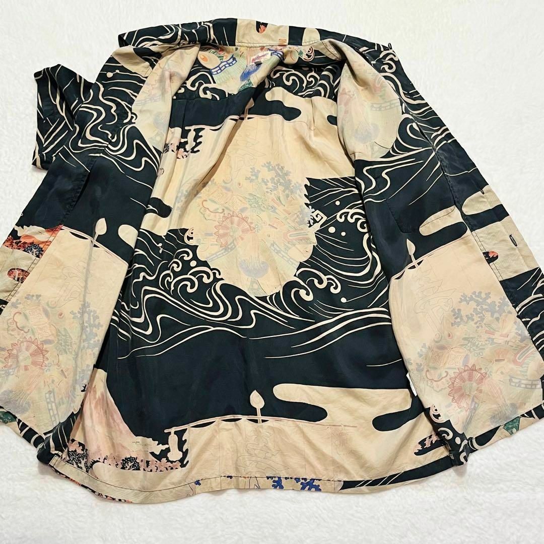 レア サンサーフ アロハシャツ 和柄 漢字 富士山 富士山 海 レア サンサーフ アロハシャツ 和柄 漢字 富士山 富士山 海
