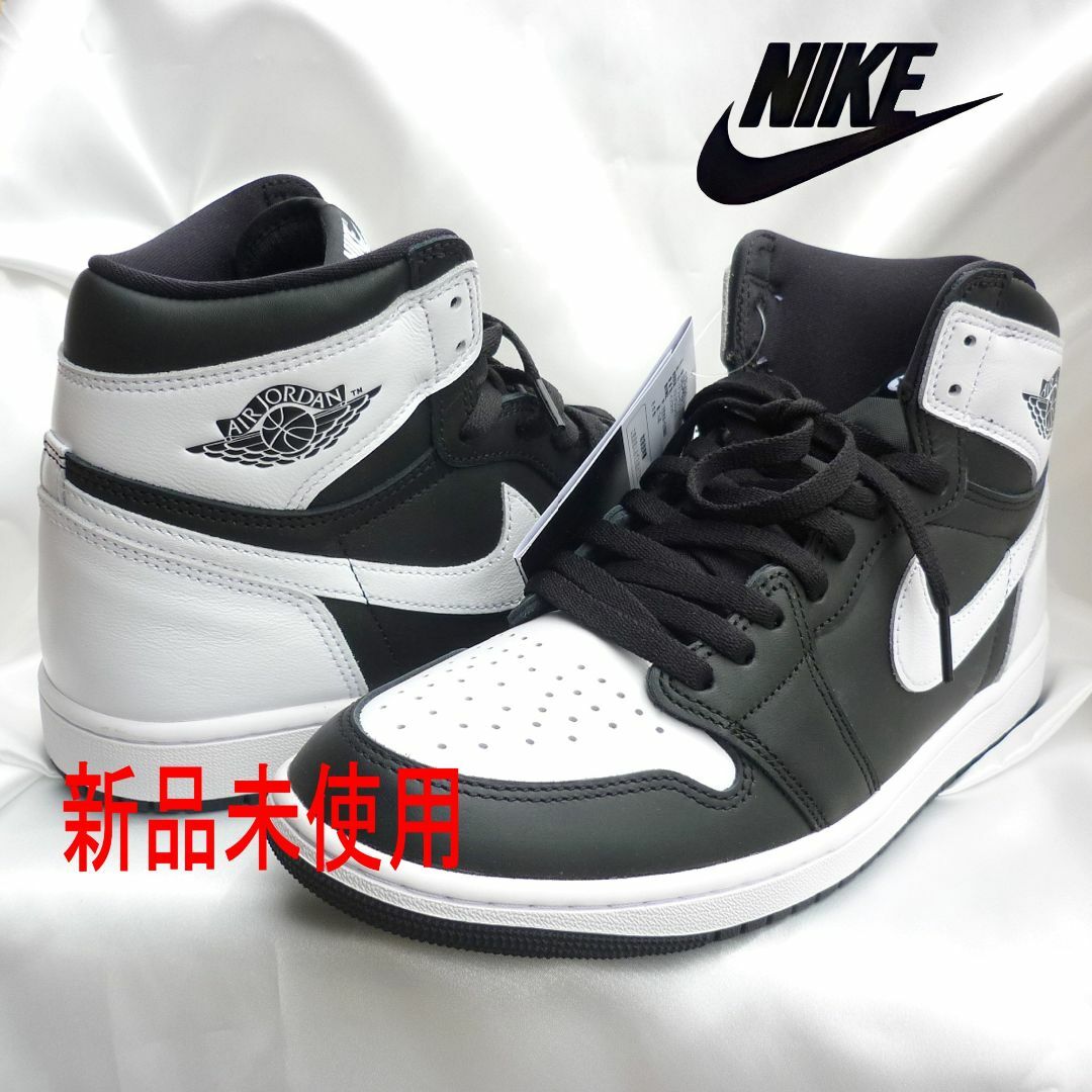 NIKE - 新品27cm☆ナイキ エアジョーダン 1 レトロ ハイ白黒 NIKE - 新品27cm☆ナイキ エアジョーダン 1 レトロ ハイ白黒