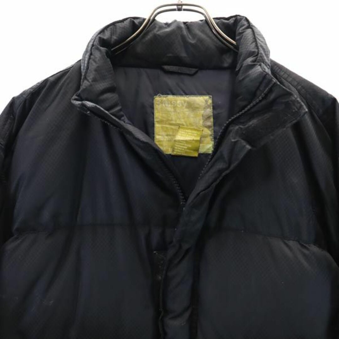 STUSSY - ステューシー 紺タグ オールド ダウンジャケット L 黒 STUSSY - ステューシー 紺タグ オールド ダウンジャケット L 黒