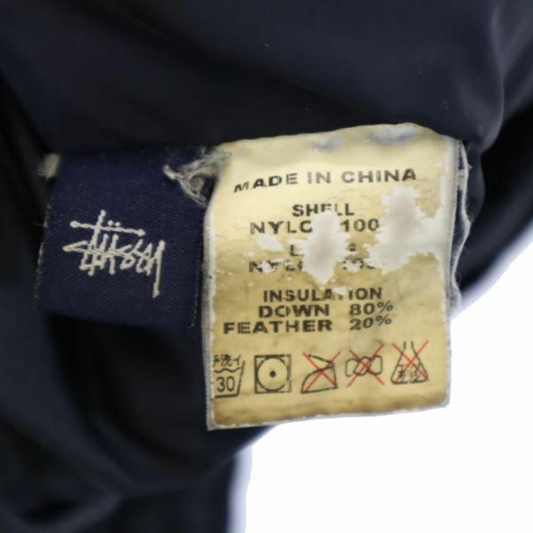 STUSSY - ステューシー 紺タグ オールド ダウンジャケット L 黒 STUSSY - ステューシー 紺タグ オールド ダウンジャケット L 黒
