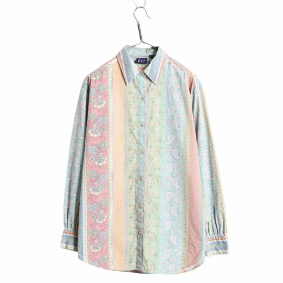 90s OLD GAP 花柄 長袖 シャツ レディース M 90年代 オールド 90s OLD GAP 花柄 長袖 シャツ レディース M 90年代 オールド