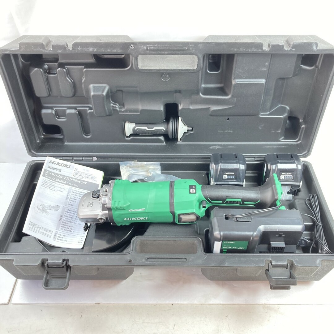 ＊＊HiKOKI ハイコーキ 36V 180mm コードレスディスクグラインダ (バッテリ2個・充電器・ケース付） G3618DA(2WP)