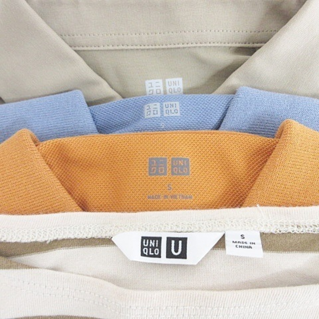 UNIQLO - ユニクロ ポロシャツ カットソー 4枚セット 半袖 綿 茶 UNIQLO - ユニクロ ポロシャツ カットソー 4枚セット 半袖 綿 茶