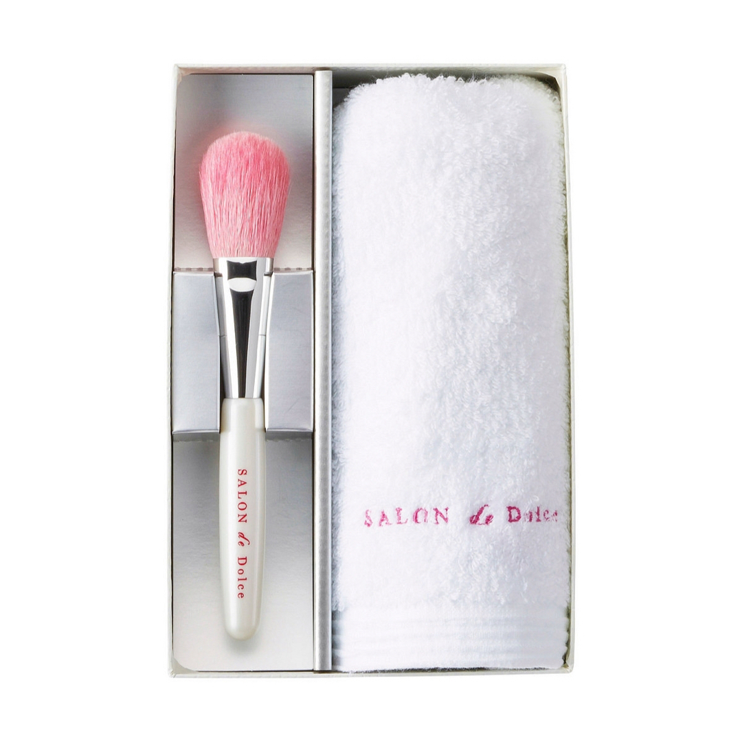【新品】サロン・ド・ドルチェ /熊野侑昂堂の化粧筆(フェイスブラシ)&今治タオル コスメ/美容のメイク道具/ケアグッズ(チーク/フェイスブラシ)の商品写真