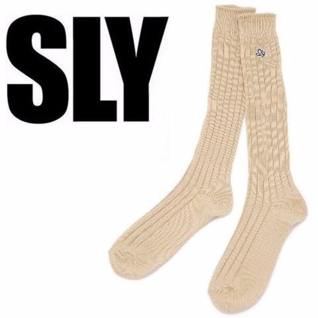 SLY(スライ)の☆新品☆日本製☆SLY☆ルーズ カラーソックス 靴下 ベージュ レディースのレッグウェア(ソックス)の商品写真