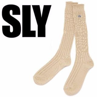 スライ(SLY)の☆新品☆日本製☆SLY☆ルーズ カラーソックス 靴下 ベージュ(ソックス)