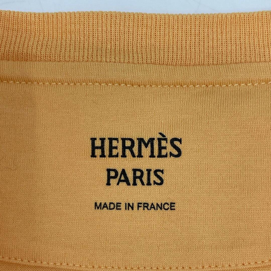 エルメス イエロー 21SS 刺繍入りポケットTシャツ 38 エルメス イエロー 21SS 刺繍入りポケットTシャツ 38