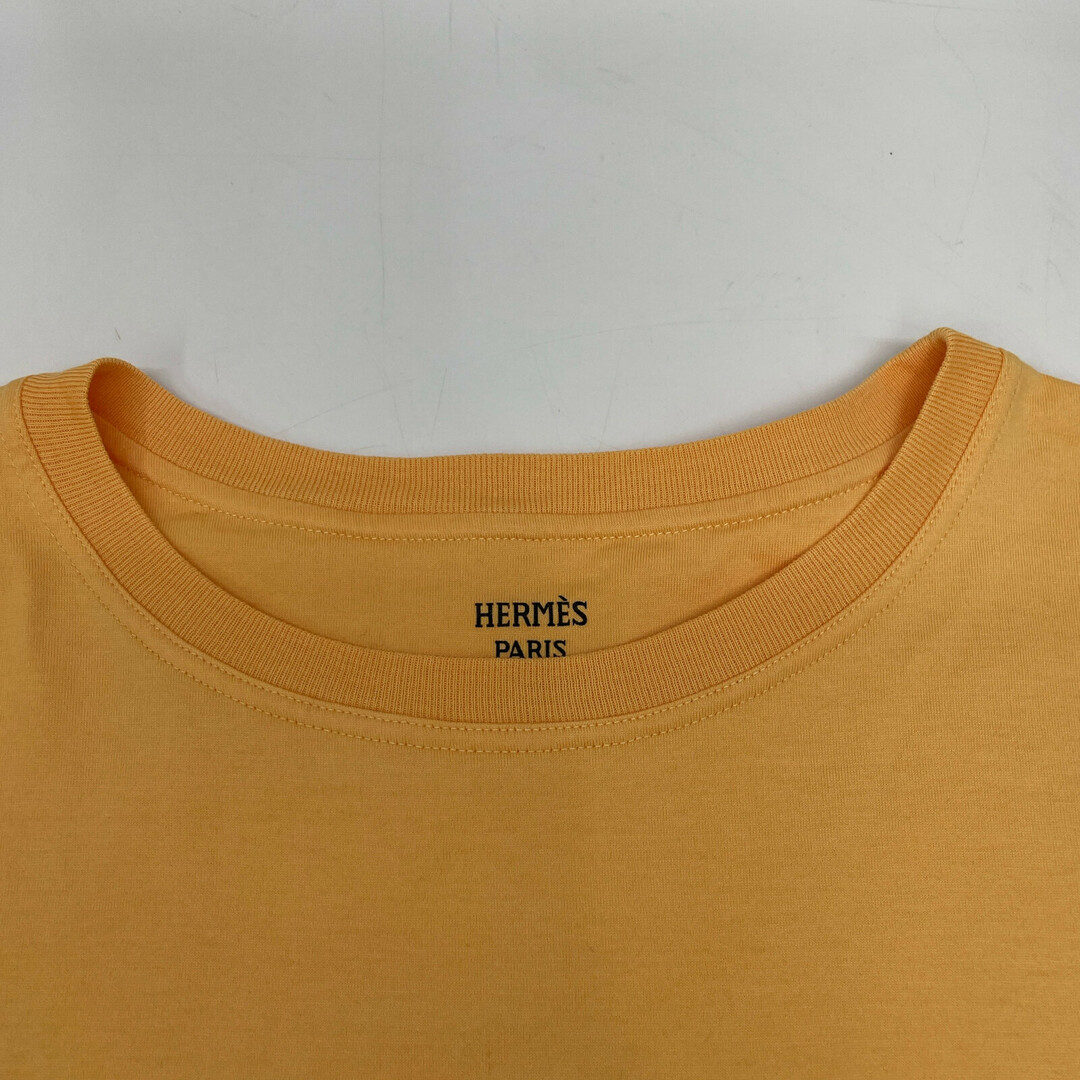 エルメス イエロー 21SS 刺繍入りポケットTシャツ 38 エルメス イエロー 21SS 刺繍入りポケットTシャツ 38