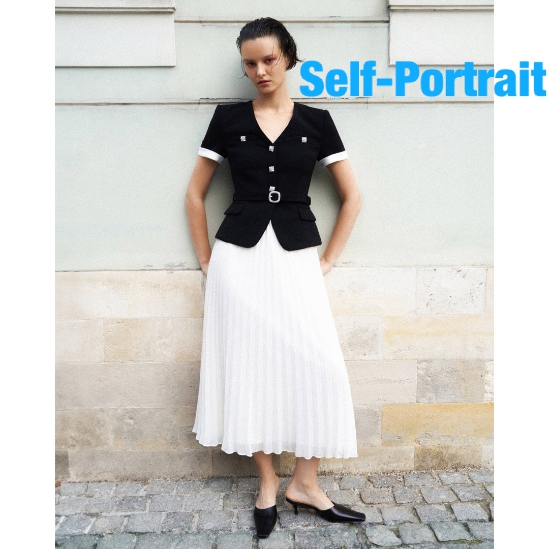 ❇️Selfportrait正規24秋新作セルフポートレート切替レースドレス ❇️Selfportrait正規24秋新作セルフポートレート切替レースドレス