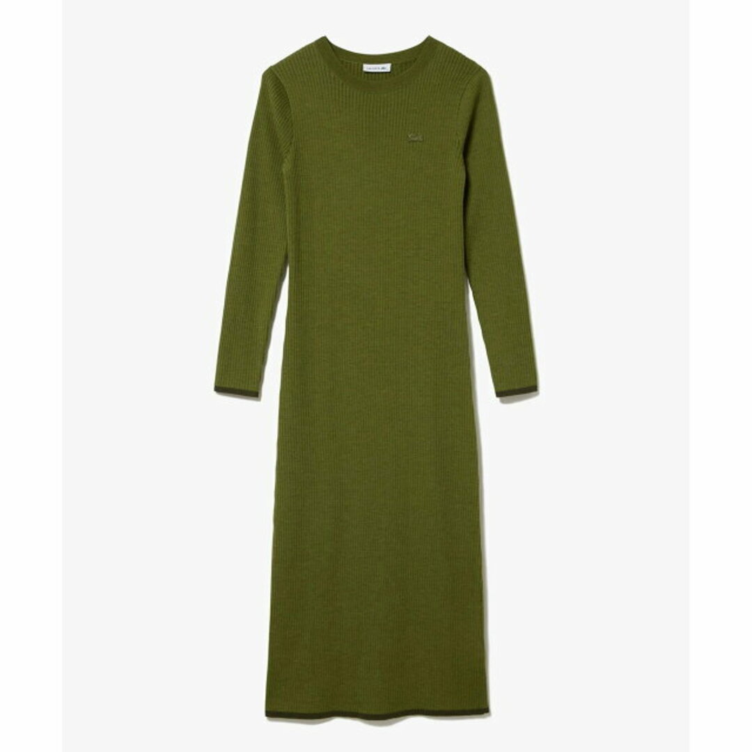 LACOSTE(ラコステ)の【カーキ】ウォッシャブルウール リブニットドレス / リブニットワンピース その他のその他(その他)の商品写真