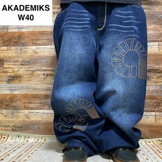 AKADEMIKSアカデミクスデニムパンツB系bboy 程よ HIPHOP極太 AKADEMIKSアカデミクスデニムパンツB系bboy 程よ HIPHOP極太