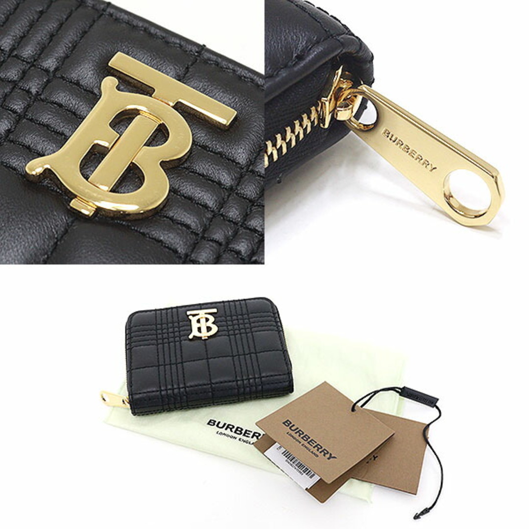BURBERRY - バーバリー ローラ ミニ ジップウォレット ブラック BURBERRY - バーバリー ローラ ミニ ジップウォレット ブラック