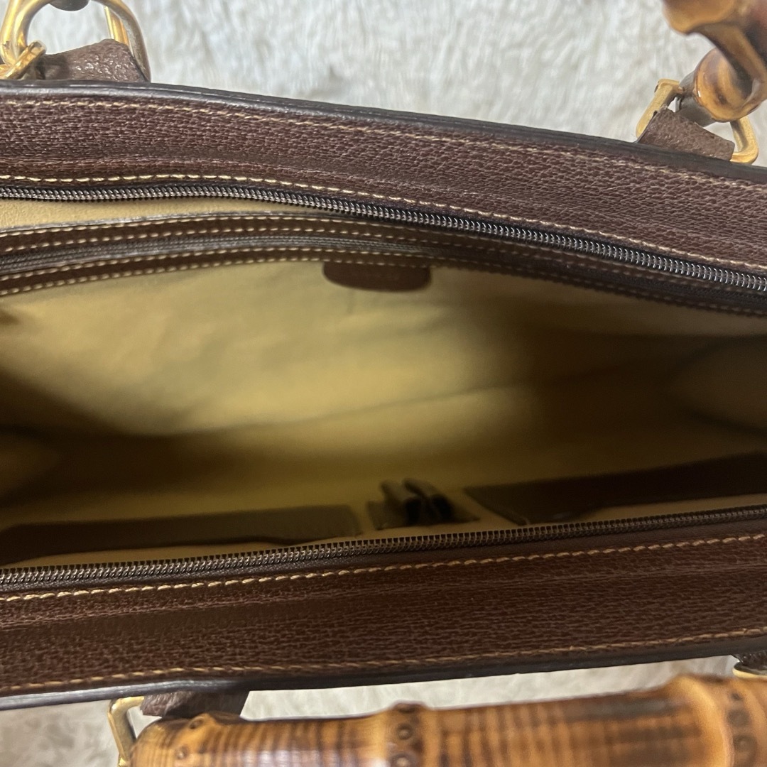 オールドグッチ バンブー ビジネスバッグ ショルダーバッグ 本革 オールドグッチ バンブー ビジネスバッグ ショルダーバッグ 本革