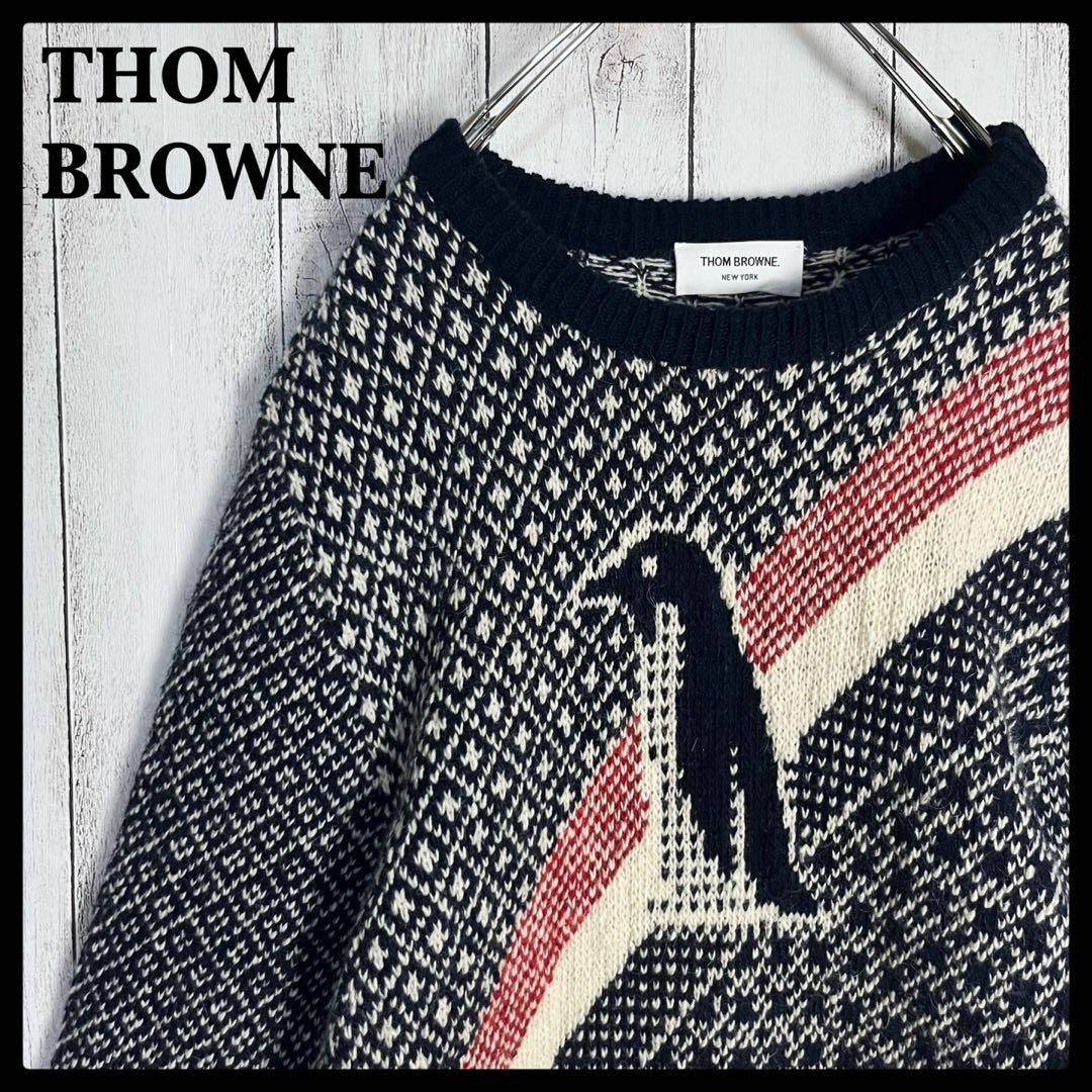 THOM BROWNE - 【超希少】トムブラウン☆ウールモヘアニット THOM BROWNE - 【超希少】トムブラウン☆ウールモヘアニット