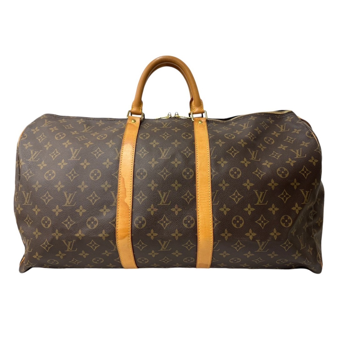 LOUIS VUITTON - LOUIS VUITTON ルイヴィトン キーポル55 M41424 ボストンバッグ モノグラムキャンバス ブラウン 美品 中古 4c067723