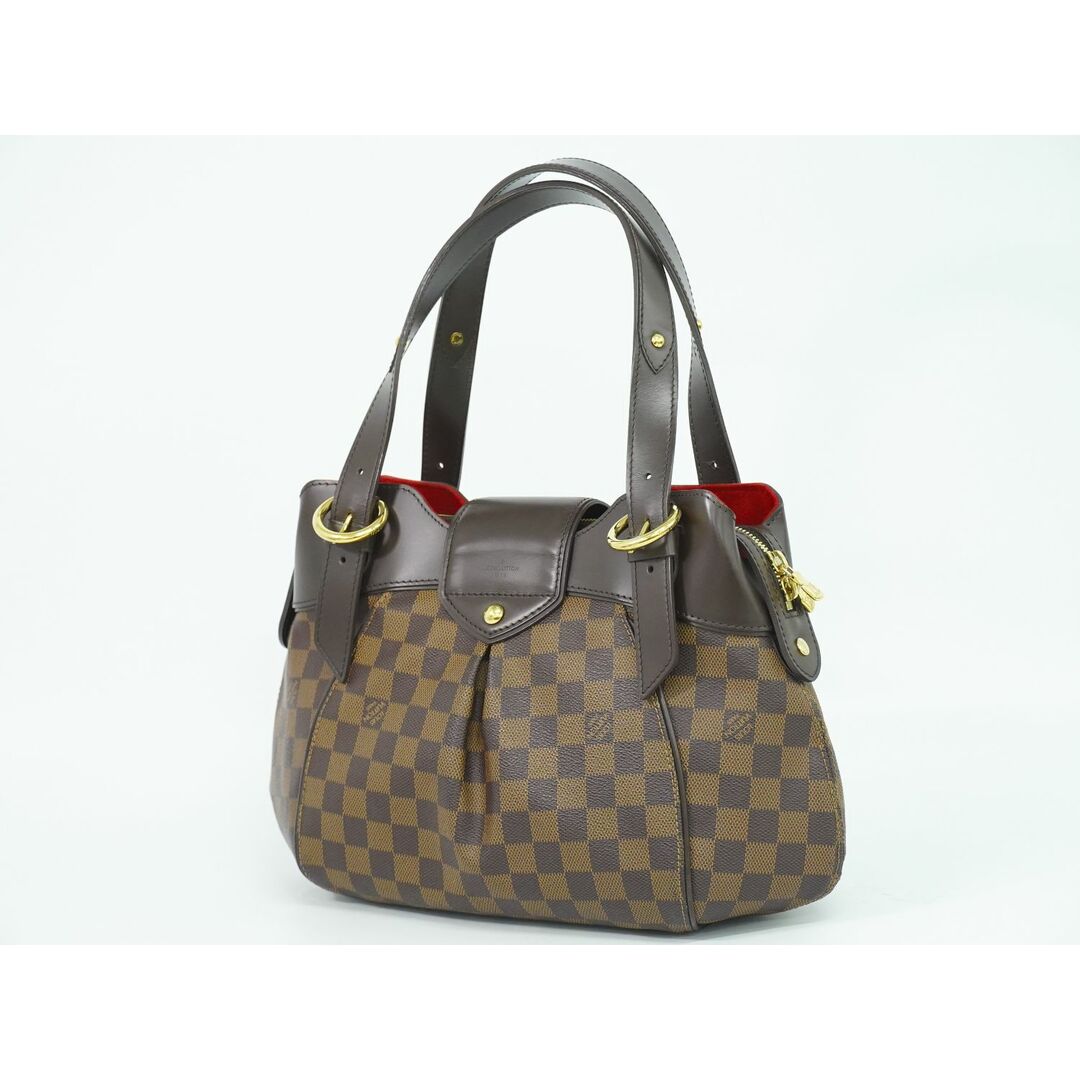 LOUIS VUITTON◇システィナPM_ダミエ・エベヌ_BRW/PVC/ブラウン LOUIS VUITTON◇システィナPM_ダミエ・エベヌ_BRW/PVC/ブラウン