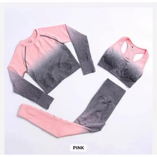 新品で快適な女性用ヨガ3点セット(L,)(ヨガ)
