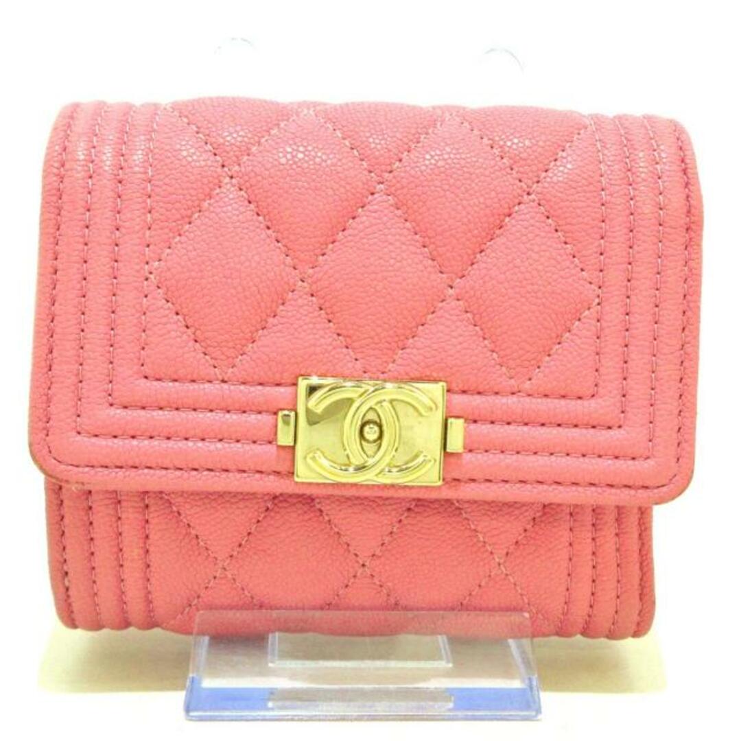 CHANEL(シャネル) 3つ折り財布 ボーイシャネル ピンク 財布 CHANEL(シャネル) 3つ折り財布 ボーイシャネル ピンク 財布