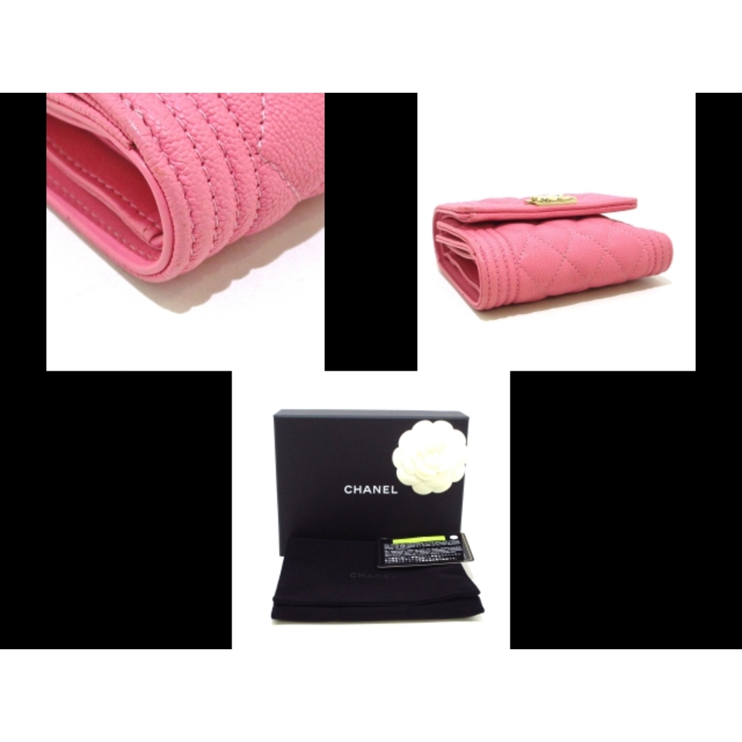 CHANEL(シャネル) 3つ折り財布 ボーイシャネル ピンク 財布 CHANEL(シャネル) 3つ折り財布 ボーイシャネル ピンク 財布