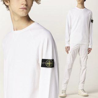 STONE ISLAND(スウェット ・ ホワイト/白色系)のフリマ STONE ISLAND(スウェット ・ ホワイト/白色系)のフリマ