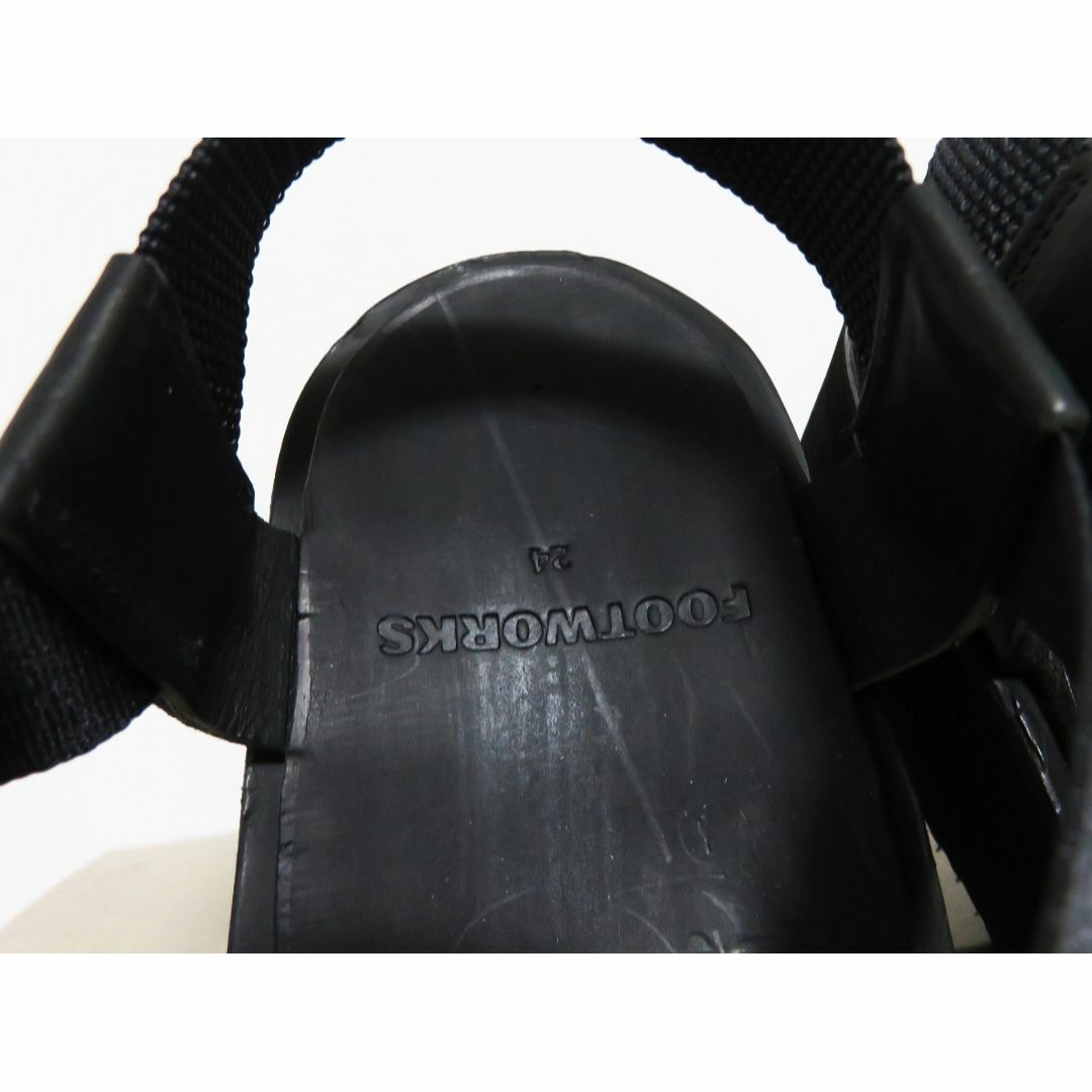 センスのいい お歳暮 FOOTWORKS 定価5.2万 SANDALS Vibram ブラック 24 靴