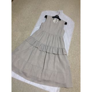 フォクシー(FOXEY)のフォクシー　FOXEY  デイジーリン　　ふわふわワンピース　ベージュ　セール(ひざ丈ワンピース)
