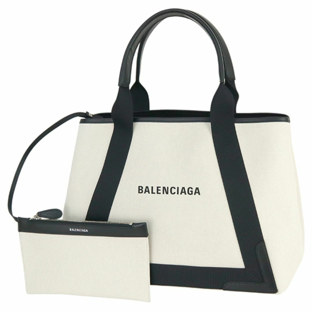 BALENCIAGA - バレンシアガ トートバッグ ネイビーカバス M ナチュラル ブラック 未使用 1129