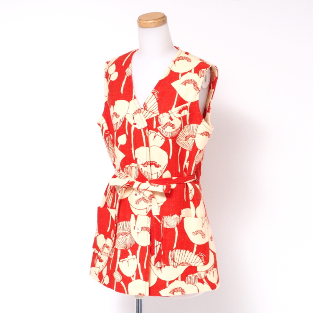 GUCCI - ■美品■2021AW■GUCCI グッチ ベスト サイズ38 ジレ シルク ポピー 花柄  イタリア製 ブランド古着【中古】20240903/RA1070