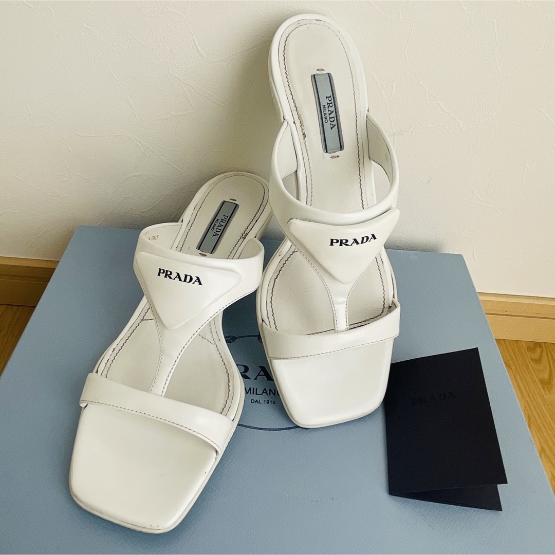 PRADA - 美品 PRADA プラダ トライアングルロゴ サンダル PRADA - 美品 PRADA プラダ トライアングルロゴ サンダル