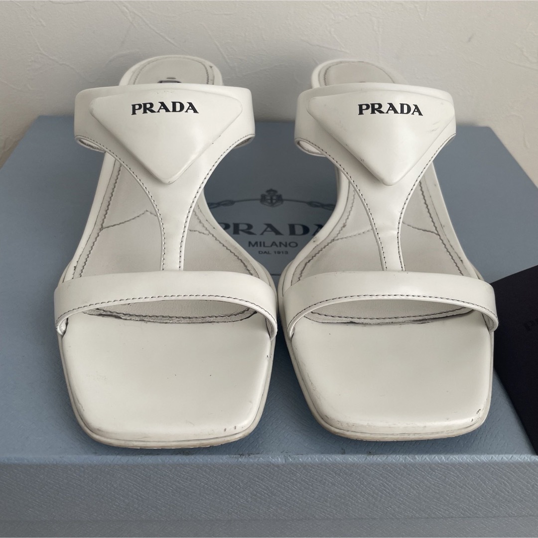 PRADA - 美品 PRADA プラダ トライアングルロゴ サンダル PRADA - 美品 PRADA プラダ トライアングルロゴ サンダル