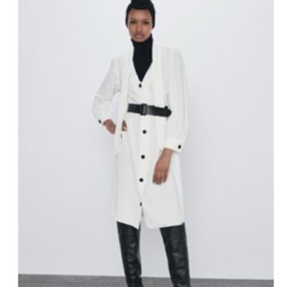 ザラ(ZARA)の【早い者勝ち】新品【ZARA】 ワンピース 前ボタン XS(ロングワンピース/マキシワンピース)