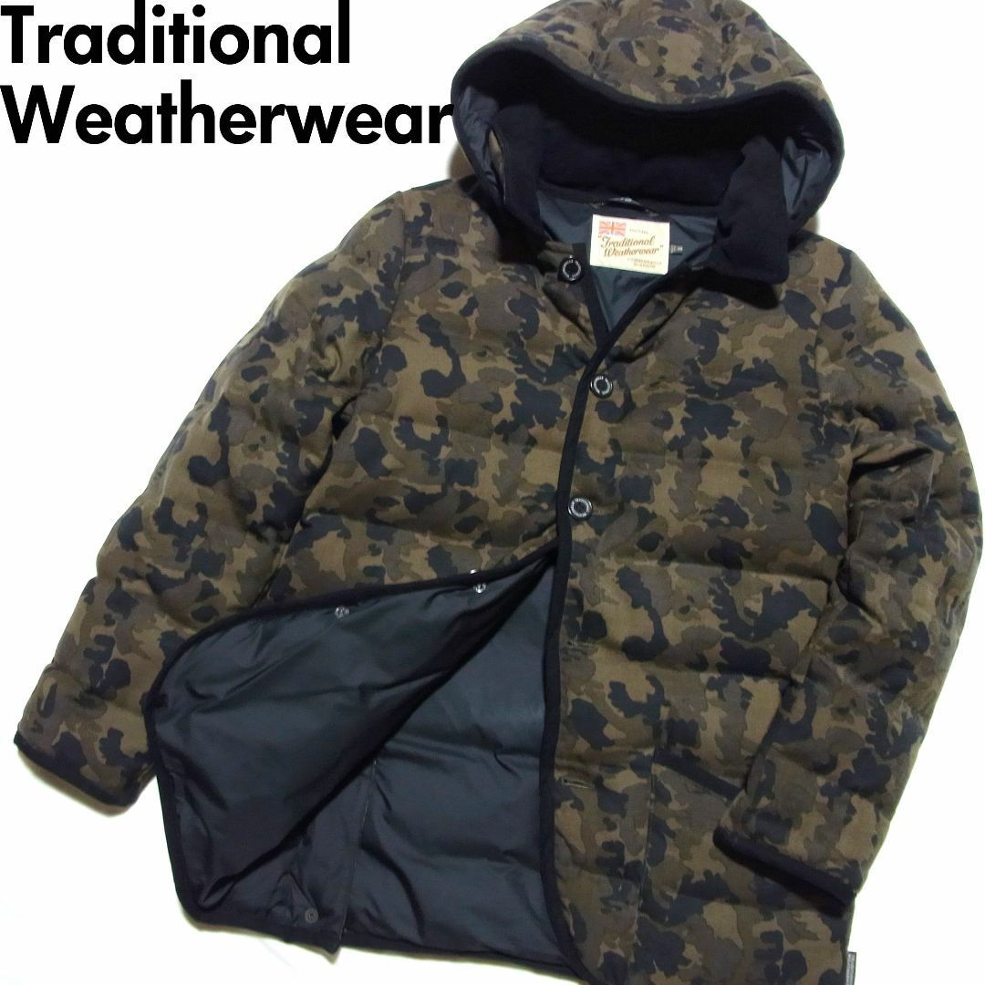 Traditional Weatherwear 迷彩 ウール ダウン ジャケット Traditional Weatherwear 迷彩 ウール ダウン ジャケット
