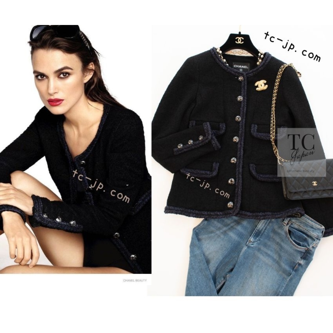 CHANEL - 83万 シャネル リトル ブラック ジャケット CHANEL 83 CHANEL - 83万 シャネル リトル ブラック ジャケット CHANEL 83
