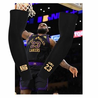 NBA アームスリーブ(2本）黒　レブロン・ジェームズ 090502(バングル/リストバンド)