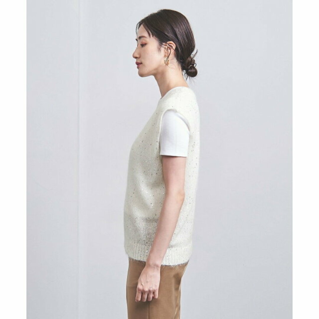 UNITED ARROWS - 【OFF WHITE】【FREE】モヘヤ スパンコール