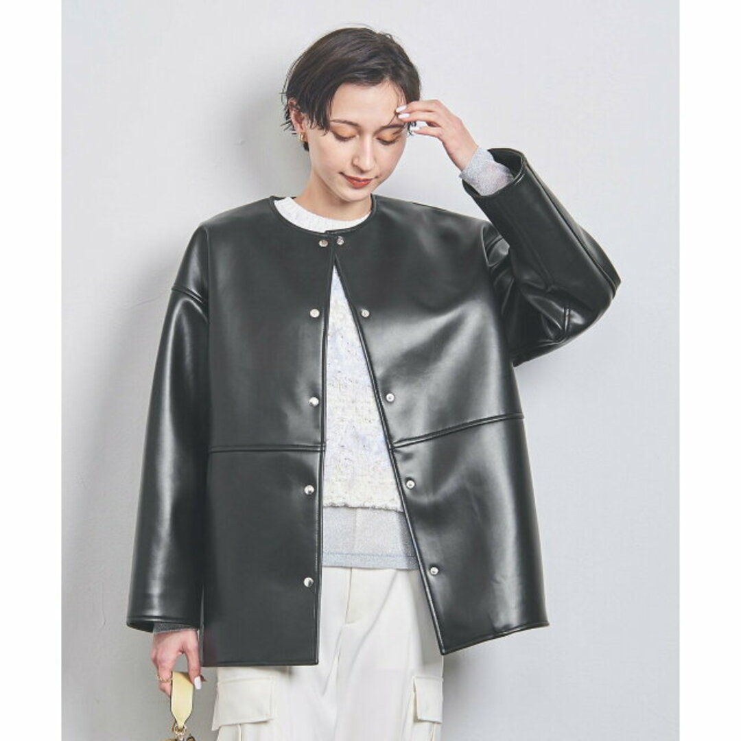 3/3限定UNITED ARROWS Aラインミドルコート ノーカラーコート 3/3限定UNITED ARROWS Aラインミドルコート ノーカラーコート