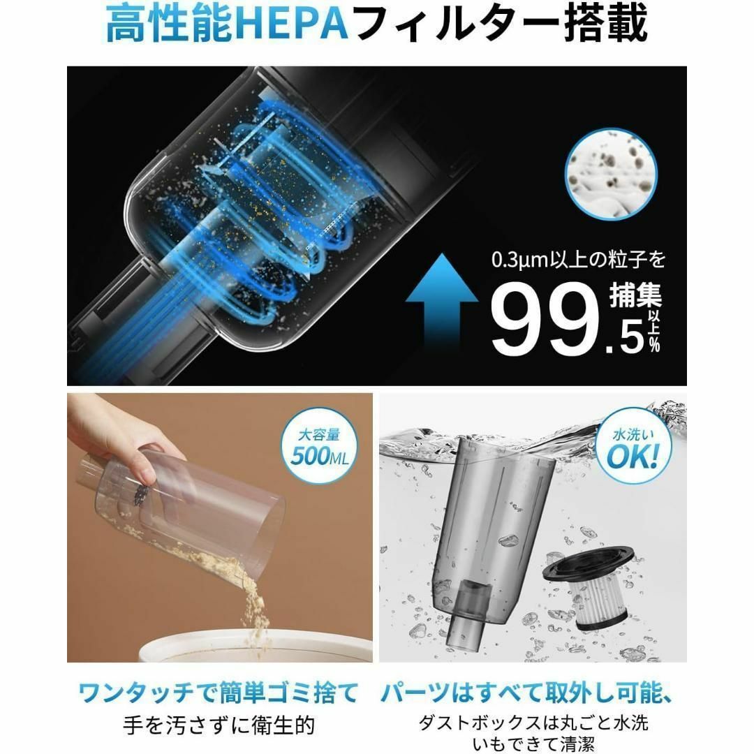 新生活に　掃除機 コードレス　紙パック不要　2024新設計　15Kpa 強力 新生活に 掃除機 コードレス 紙パック不要 2024新設計 15Kpa