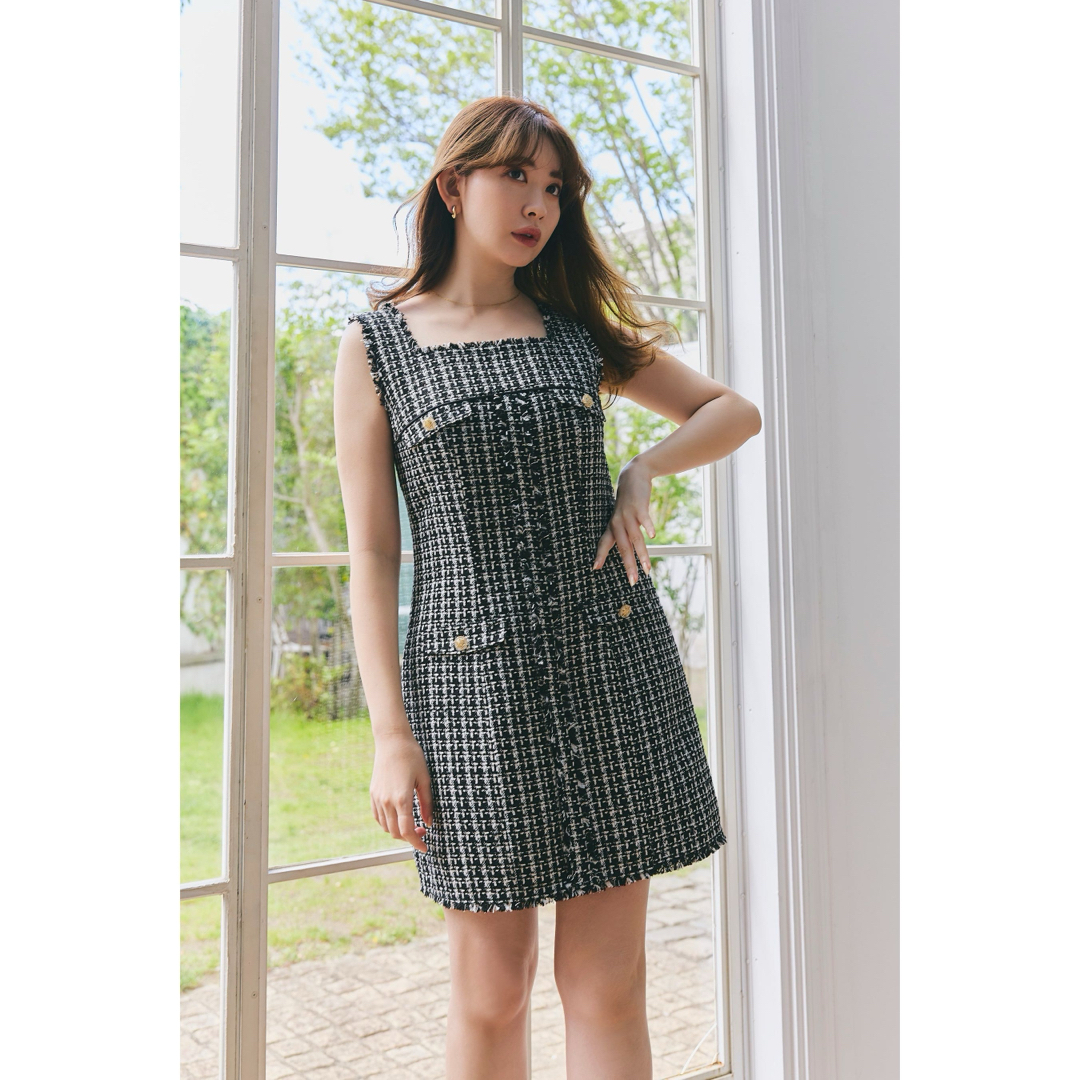 her lip to May Tweed Mini Dress her lip to May Tweed Mini Dress