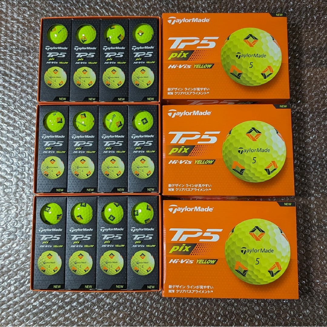 新品 テーラーメイド TP5 pix イエロー 2024年モデル 3ダース 新品 テーラーメイド TP5 pix イエロー 2024年モデル 3ダース