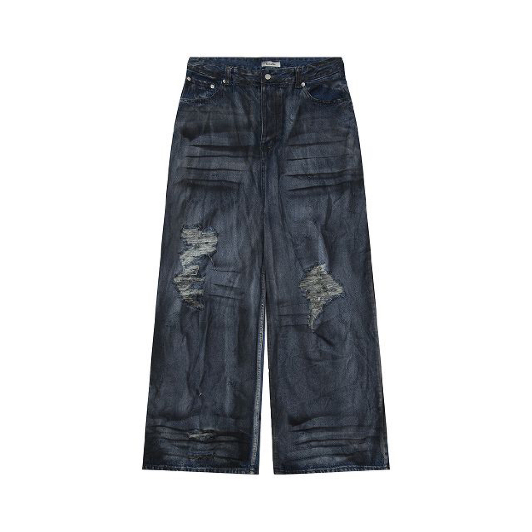 BALENCIAGA - ブラスト加工 バギー デストロイダメージデニムか BALENCIAGA - ブラスト加工 バギー デストロイダメージデニムか